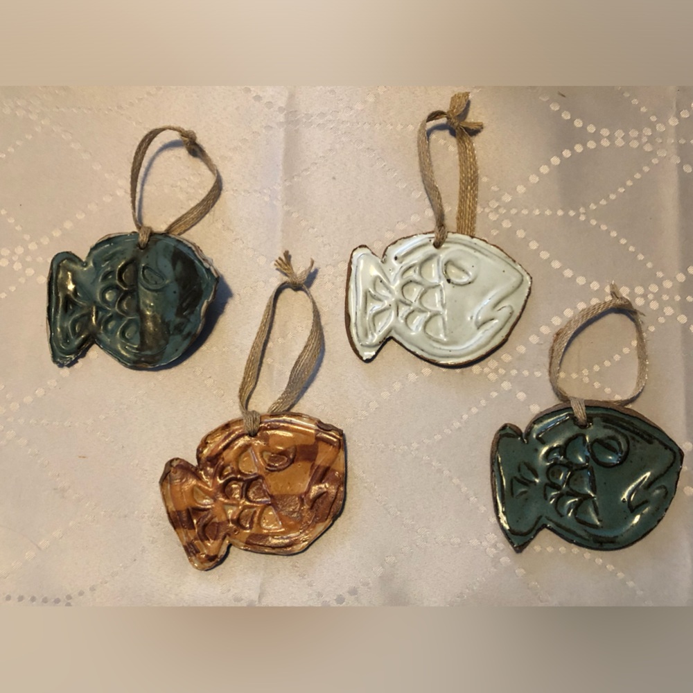 Handmade Ceramic Fish Ornaments